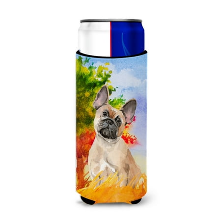 

Carolines Treasures CK1943MUK Fall Fawn French Bulldog Michelob Ultra Hugger for slim cans Slim Can multicolor