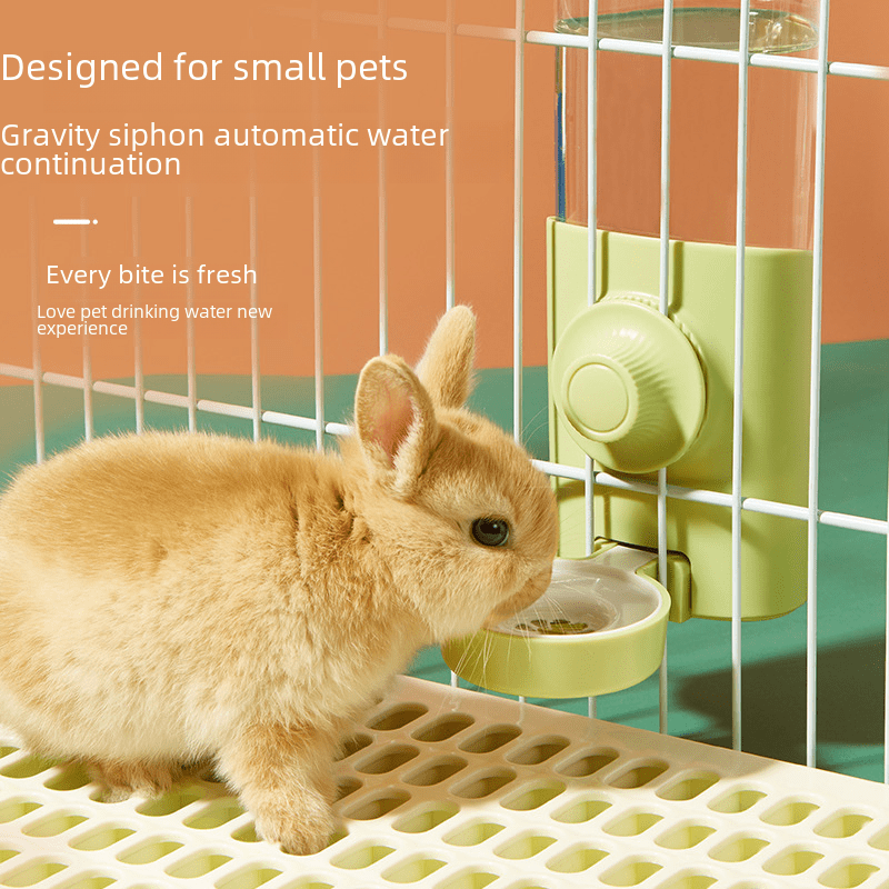 Jessie Rabbit Kettle Rabbit Water Drinker Hanging Cage Water Bowl Water Drink Rabbit Supplies Totoro Dutch Pig Water Feeder Walmart
