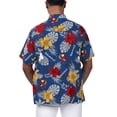 thumbnail image 2 of Men's Margaritaville Royal Milwaukee Brewers Island Life Floral Party Button-Up Shirt, 2 of 2