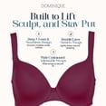 thumbnail image 2 of Dominique Maxine Seamless T-Shirt Bra #4500 – Full Figure Deep Plunge Bra with Cushioned Underwire - Lingerie for Women, 2 of 6
