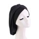 thumbnail image 2 of Impresión Seda Nightcaps Lissom Diseño floral Moda Multicolor Suavidad Headwear Headwrap Turbantes Satin Sleeping Caps Pure negro Inevent AP008220-10, 2 of 6
