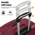thumbnail image 6 of New York Xpress 2-Piece Softside Luggage Set Lightweight Expandable Spinner Suitcase, 20" Carry-on & 28" Checked, Burgundy/Grey, WD8815, 6 of 12