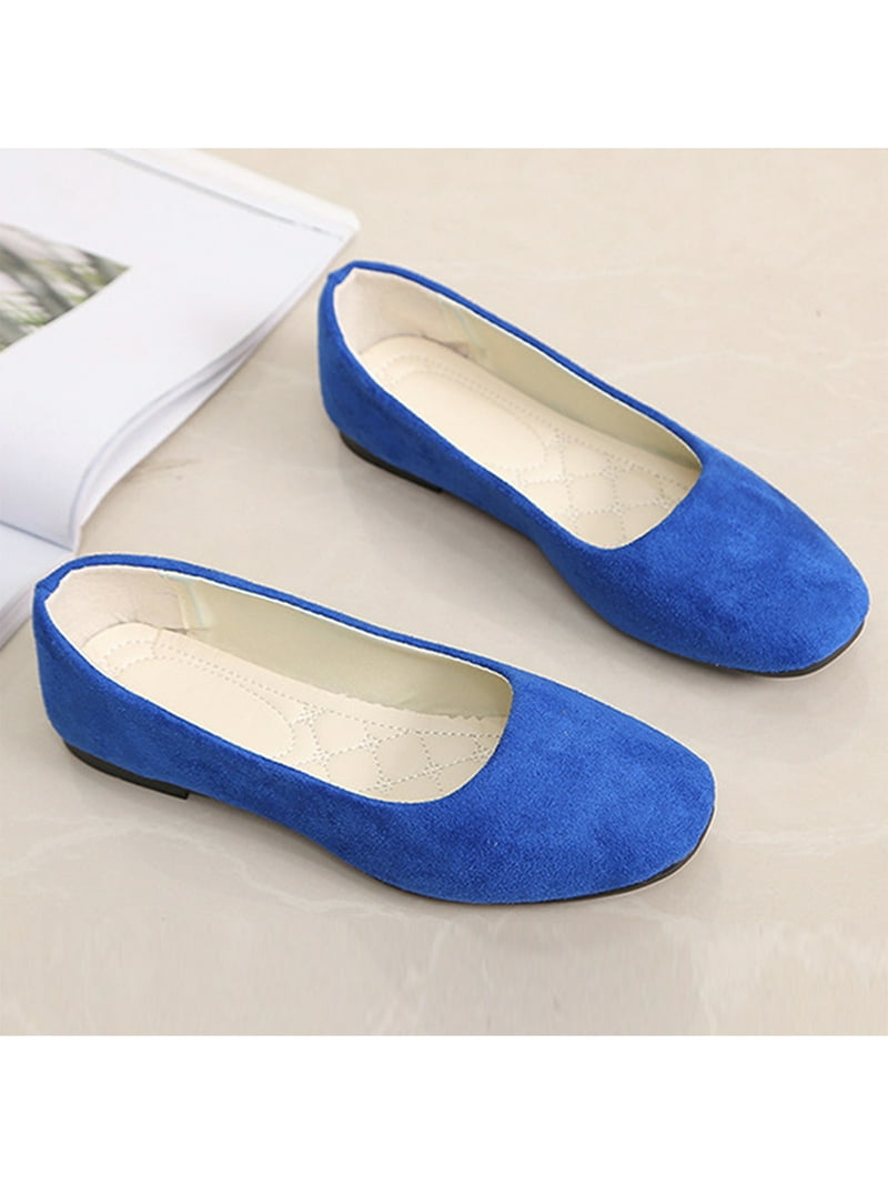 Gomelly Womens Ballet Flats Slip On Flats Casual Shoes Royal Blue