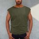 thumbnail image 2 of Camiseta de Ocio de los Hombres, Top sin Mangas de Ajuste Suelto Versátil en Color Sólido Estilo Delgado para Diario Y Negocios Casual, Blusa Cómoda, 2 of 3