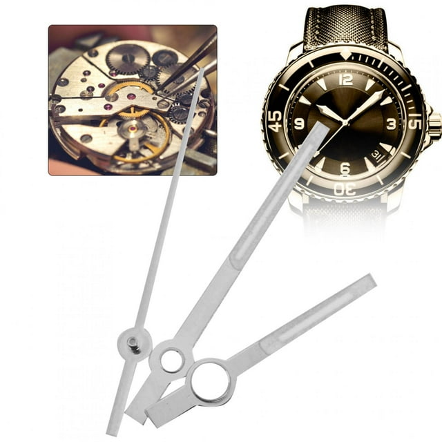 Watch Accessory Wristwatch Accessory Men Watch Hour Minute Second Hands Watch Fit For ETA2834 MovementSilver