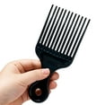 thumbnail image 6 of KISS COLORS & CARE Afro Styling Pik Wide Tooth Detangling Pick Hair Combs, Black, 3 Piece, 6 of 8