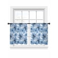 thumbnail image 2 of Blue Floral Spring Semi Sheer Curtains 45 Inch Length 2 Panels Set, Watercolor Art Elegant Botanical Sheer Kitchen Curtain Privacy Voile Window Curtain for Living Room Bedroom Rod Pocket Drapes, 2 of 7