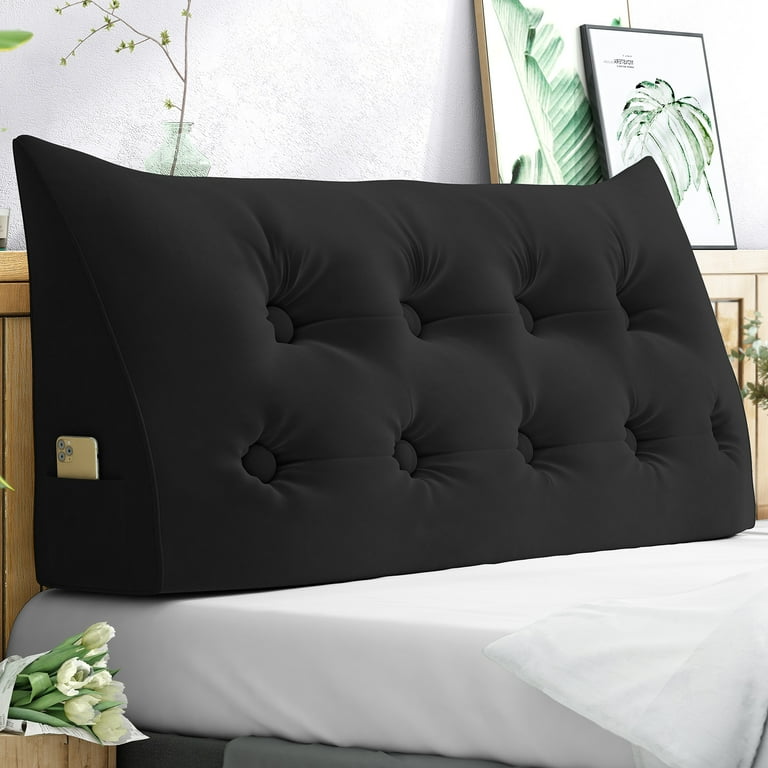 Black velvet bolster pillow hot sale