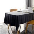 thumbnail image 2 of Mantel rectangular impermeable y resistente a las manchas, tela sin arrugas, lavable, cubierta de mesa de poliéster para comedor/fiesta/buffet/boda (1m*1,6m. Negro), 2 of 5