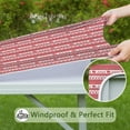 thumbnail image 6 of Red Christmas Striped Pattern (2) Square Fitted Tablecloth with Elastic Edge,Square Table Cover,Washable Elastic Table Cover for Home Kitchen Party Decor 34"x34", 6 of 6