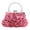 Pink, variant on Women's Elegant Satin Evening Clutch with Detachable Silk Rose Handbag for Formal Parties and Occasions for Wedding Hot Pink One Size