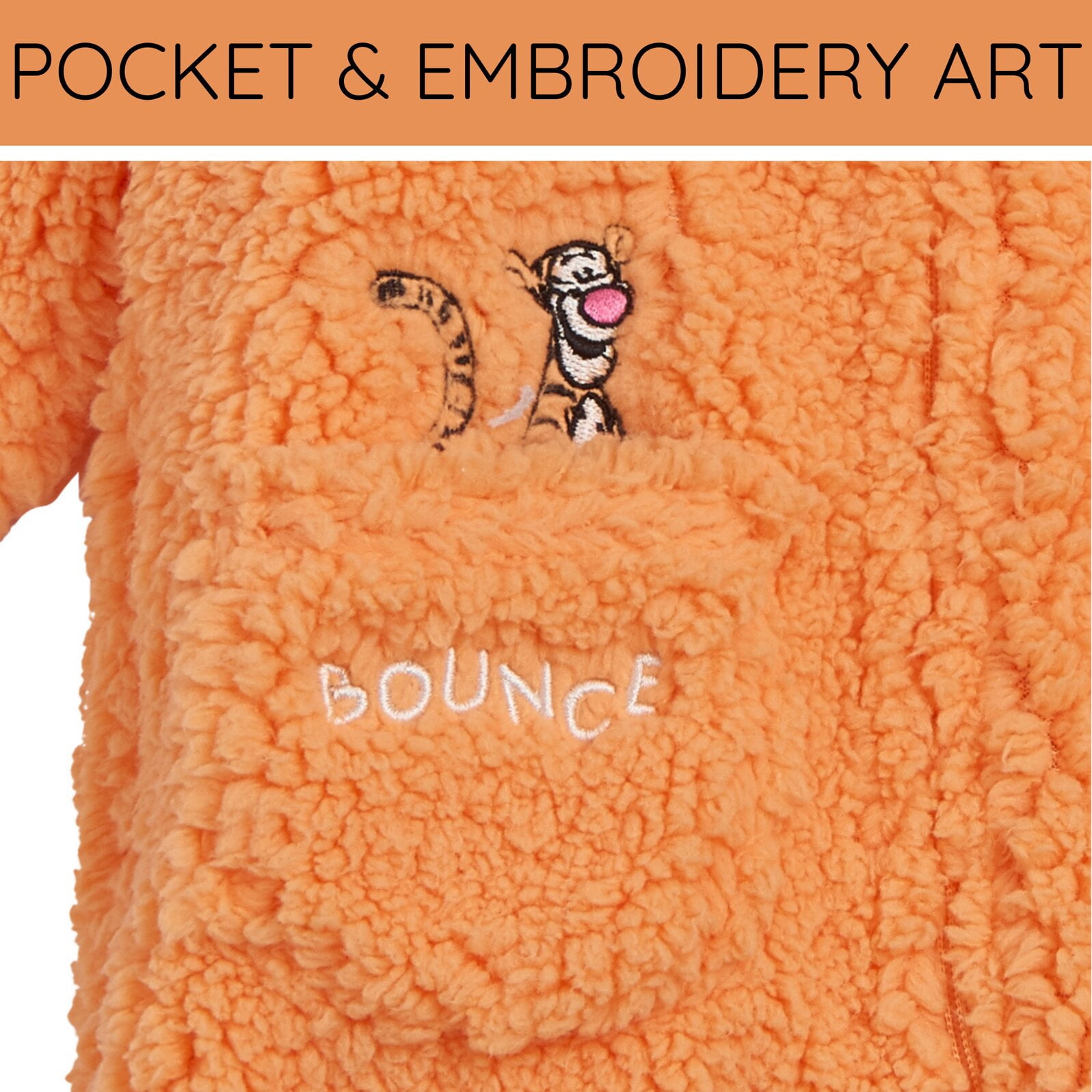 Disney Winnie the Pooh Tigger Infant Baby Boys Zip Up Coverall Orange 18 Months