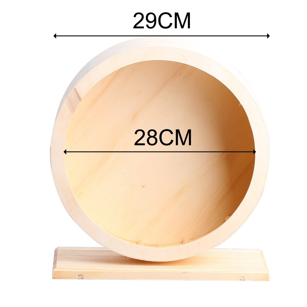 SPRING PARK Quiet Hamster Exercise Wheel Silent Spinner, Made of Wood,Wheel Design