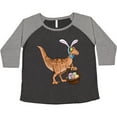 thumbnail image 3 of Inktastic Easter Velociraptor with Bunny Ears Women's Plus Size T-Shirt, 3 of 5