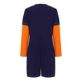 thumbnail image 4 of Haitryli Unisex Kids Girls Boys Special Needs Adaptive Clothing Anti-Strip Jumpsuit Color Block Long Sleeve Zipper Romper Navy Blue Orange 10, 4 of 5