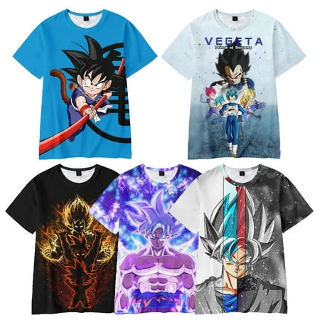 

Dragon Ball Boys Casual Graphic T-Shirts Novelty Tops Sizes Kids-Adult Unisex