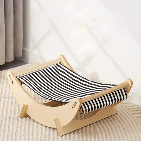 Cat Rocking Chair Elevated Sleeping Chair Cat Furniture Portable Cat Hammock