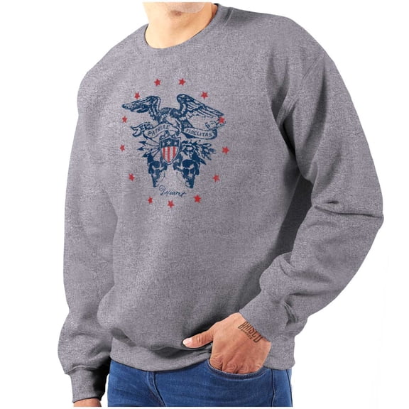 Patriotic Bald Eagle American Flag Sweatshirt for Men or Women Brisco Brands S