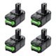 thumbnail image 1 of Batería Recargable de Iones de Litio de 4 Pzas 18V 6.0Ah, Herramienta Eléctrica Inalámbrica Ryobi ONE+ BPL1820 P108 P109 P106 P104 P103 RB18L50 RB18L40, 1 of 10