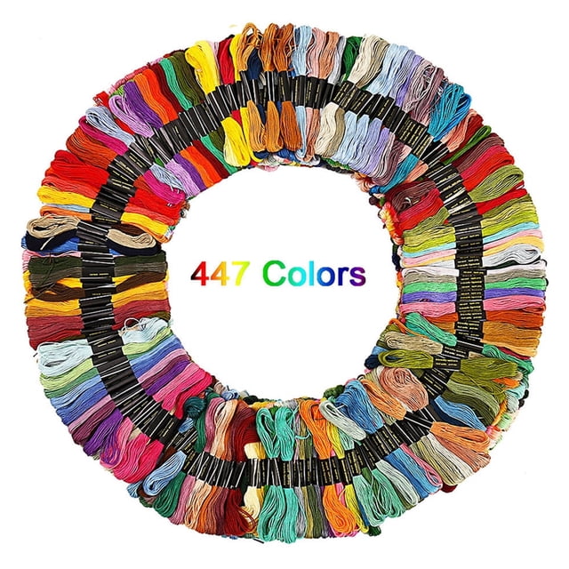 HLONK 100 Colors Embroidery Floss Multi-colors for Bracelets Embroidery Crafts Set Cross Floss Cross Stitch Thread Embroidery Crafts Leisure Threads Sewing Threads Crochet For Children Ad