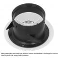 Adjustable Air Vent ABS Wall Mounted Flexible Space Saving Round Soffit Air Vent for Bathroom Library