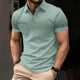 thumbnail image 2 of Camisas de Manga Larga para Hombres Suéter Cremallera Impresión Solapa Cuello, Blusa Casual para el Invierno, 2 of 6
