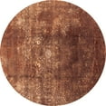 thumbnail image 1 of Ahgly Company Indoor Round Persian Orange Bohemian Area Rugs, 5' Round, 1 of 4