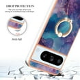 thumbnail image 3 of 360 Degree Rotating Ring Stand Case for Google Pixel 8 Pro,Dteck Shockproof Marble Patterned TPU Case Kickstand Slim Back Cover, Purple, 3 of 4