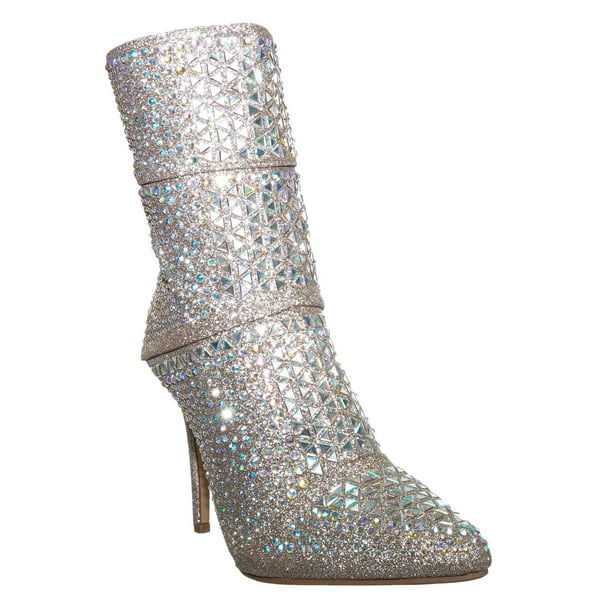 rhinestone bootie heels