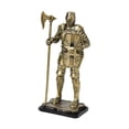 thumbnail image 2 of Figura de caballero, adorno de escritorio, vintage, coleccionable, estilo retro europeo. Oro, 2 of 9