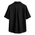 thumbnail image 6 of Htigea Womens V Neck Collared T Shirts Summer Cap Sleeve Tops Dressy Business Shirts Casual Loose Fit Tunic Tees Black M, 6 of 7