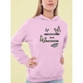 thumbnail image 2 of Butterfly Kind People Hoodie Women -Image by Shutterstock, Female Medium, 2 of 4