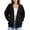 Black, variant on Women's 2026 Spring 90s Style Zip Up Y2K Hoodies Casual Long Sleeve Sweatshirts Fall Winter Track Jackets with Big Patch Storage Pockets Red XL