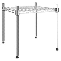 1-Tier Shelving Unit, 15" W x 13.8" D x 15" H Wire Metal Stackable Storage,