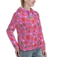 thumbnail image 6 of Sikiie Strawberry Floral Women's Casual Hoodies Long Sleeve Lightweight Pullover Tops Loose Sweatshirt-Small, 6 of 7