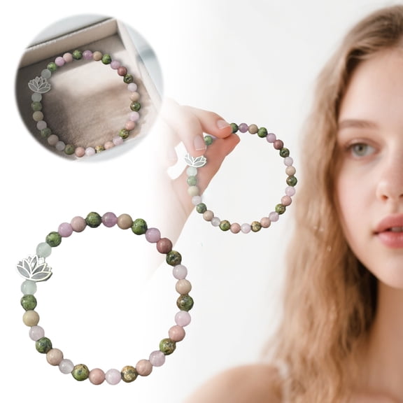 Handmade Healing Bracelet Set - Chakra Balancing Gemstone Stretch Bracelet for Women & Men, Reiki Energy Spiritual Jewelry with Natural Stones