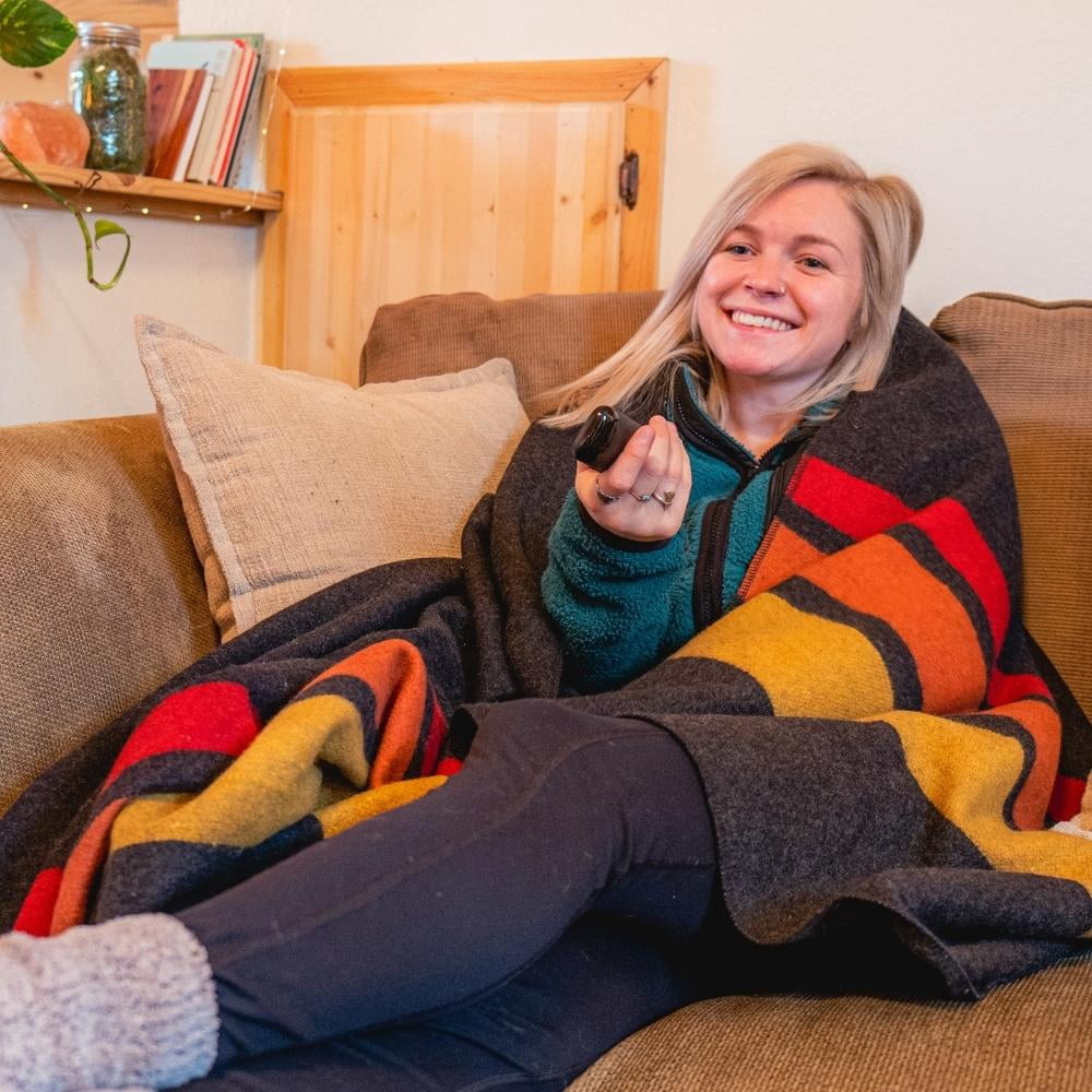 Arcturus Rainier Striped Wool Blanket (64" x 88"), 4.5 lbs