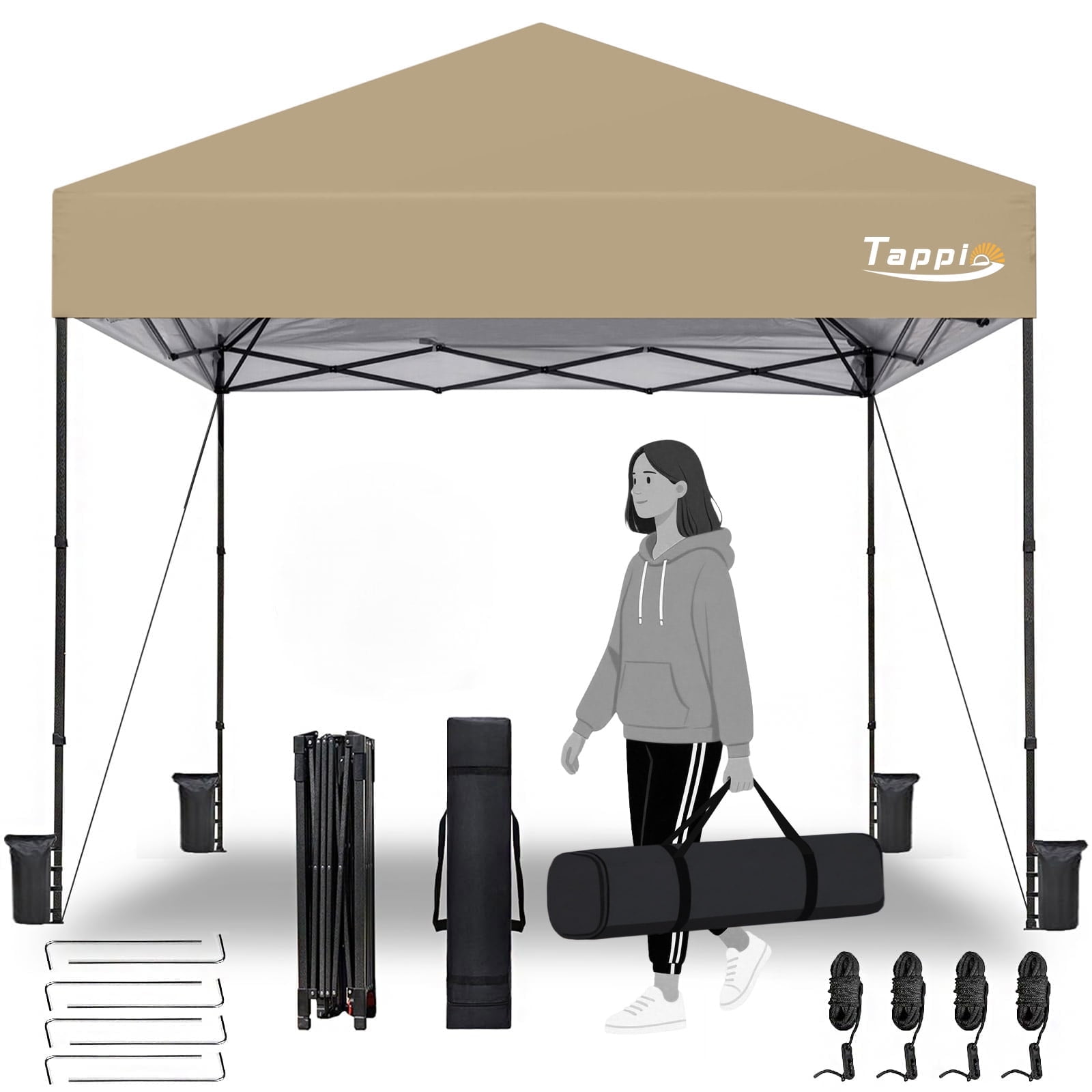 新品motto_kuma TARPtoTARP x Lanternで【TxL】 Tappio Portable 10x10 Pop Up Canopy Tent, Only 26 Lbs