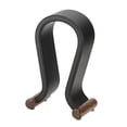 thumbnail image 1 of Soporte para auriculares perfke de cuero PU negro, 1 of 9