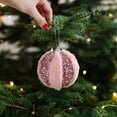 thumbnail image 4 of Pink Foam Christmas Ornaments Set, Holiday Tree Decorations, Festive Party Ball Decor for Home, Garland, Gift Toppers, 4 of 6