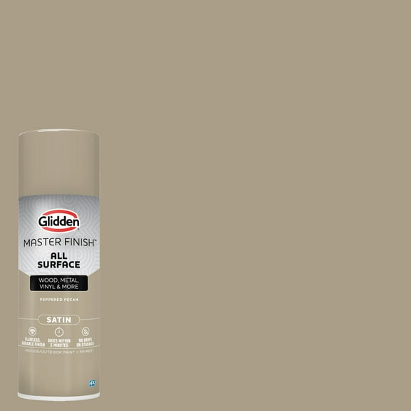Glidden Master Finish 12 oz. Satin Peppered Pecan Interior/Exterior All Surface Spray Paint and Primer