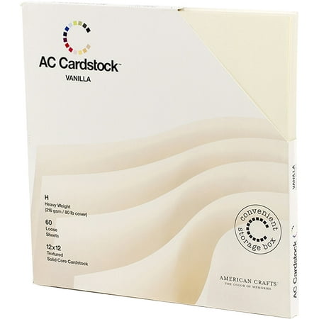 American Crafts Textured Cardstock Pack 12