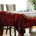 thumbnail image 3 of Coolnut Christmas Balls Tablecloth, Waterproof Washable Polyester Square Table Cover, Durable Tablecloth for Kitchen Dining Table Party Decor, 60"X 120", 3 of 7