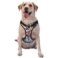 thumbnail image 1 of Kdxio Vibrant Leopard In Flowers Print No Pull Dog Harness Adjustable Reflective Oxford Easy Control Medium Large Dog Harness for Training and Everyday-X-Large, 1 of 6
