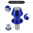 thumbnail image 3 of 1 Par de Spools de Brazo oscilante de Motocicleta 10mm CNC Spools de Brazo oscilante Deslizadores Soporte Azul, 3 of 7