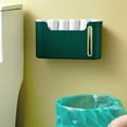 thumbnail image 6 of Wall Mount or Adhesive Plastic Bag Dispenser Organizer | Hanging Storage for Grocery Bags | Washable Reusable Garbage Bag Holder | White Green Mint Green, 6 of 6
