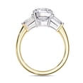 thumbnail image 4 of IGI Certified Lab Grown Diamond Engagement Ring | Center 8.5MM Cushion Cut 3 Stone Solitaire Anniversary Wedding Rings For Women In 14k Solid Yellow Gold | F-G, VS-SI Quality (3.85 Ctw) Ring Size-9, 4 of 7