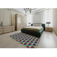 thumbnail image 4 of Ahgly Company Indoor Square Patterned Kelly Green Abstract Area Rugs, 7' Square, 4 of 6