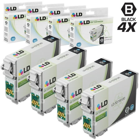 Remanufactured Replacement for Epson T0791 Set of 4 Black High Yie Cartridges Includes: 4 T079120 Black for use in Artisan 1430  and Stylus Photo 1400 s Save even more with our set of 4 remanufactured high yield cartridges. This set includes 4 T079120 Black high yield cartridges. Why pay twice as much for brand name OEM Epson T0791 printer cartridge when our remanufactured printer supplies deliver excellent quality results for a fraction of the price? Our remanufactured brand replacement cartridge for Epson printers are backed by our 100% Satisfaction and Lifetime Guarantee. So stock up now and save even more! For use in the following Epson Artisan and Stylus Photo Printers: 1430  1400. We are the exclusive reseller of LD Products brand of high quality printing supplies on Walmart.