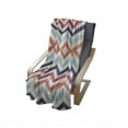thumbnail image 4 of Geometric Soft Flannel Fleece Throw Blanket, Zig Zag Lines Chevron Stripes Going up and down with Optic Effect Image, Cozy Plush for Indoor and Outdoor Use, 70" x 90", Blue Orange Red, by Ambesonne, 4 of 6